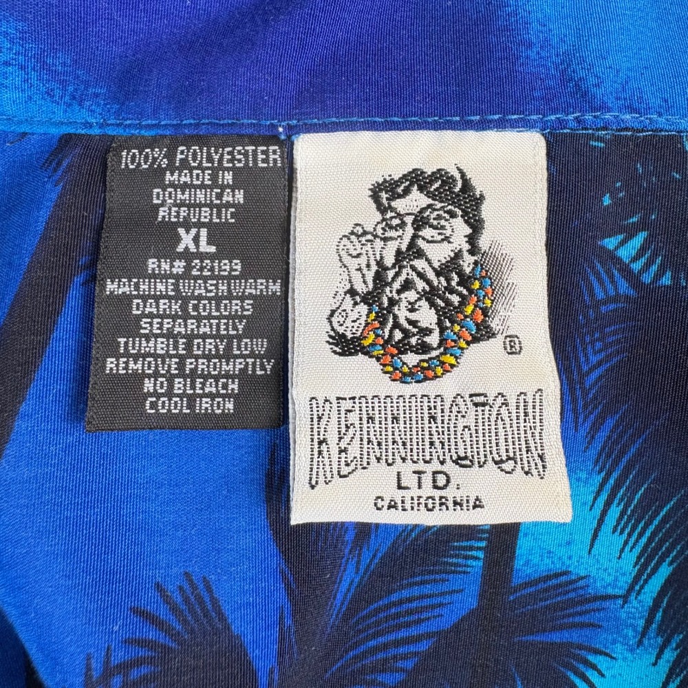 Kennington LTD California Mens XL Aloha Hawaiian Tropical Palm‎ Trees Sunset - Picture 4 of 4